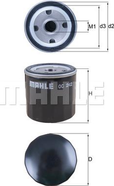 MAHLE OC 242 - Масляный фильтр abcparts.ee