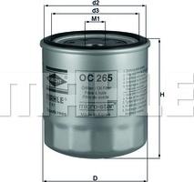 MAHLE OC 265 - Масляный фильтр abcparts.ee