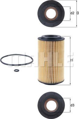 MAHLE OX 153D1 - Масляный фильтр abcparts.ee