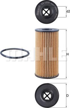 MAHLE OX 1308D - Масляный фильтр abcparts.ee