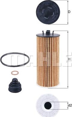 MAHLE OX 815/1D - Масляный фильтр abcparts.ee