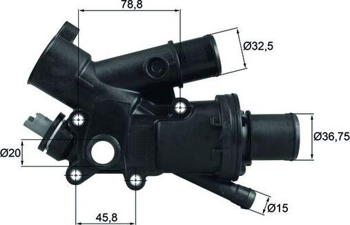 MAHLE TH 43 83 - Термостат охлаждающей жидкости / корпус abcparts.ee