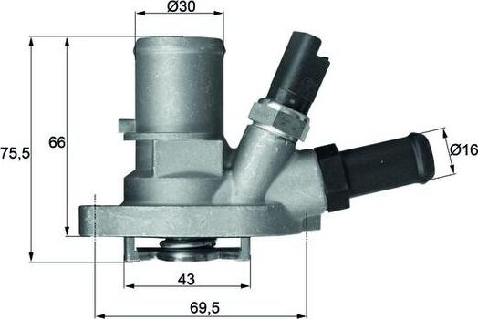 MAHLE TI 149 88 - Термостат охлаждающей жидкости / корпус abcparts.ee