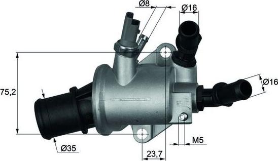 MAHLE TI 143 88 - Термостат охлаждающей жидкости / корпус abcparts.ee
