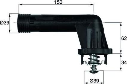 MAHLE TI 20 95 - Термостат охлаждающей жидкости / корпус abcparts.ee