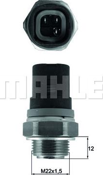 MAHLE TSW 67 - Термовыключатель, вентилятор радиатора / кондиционера abcparts.ee