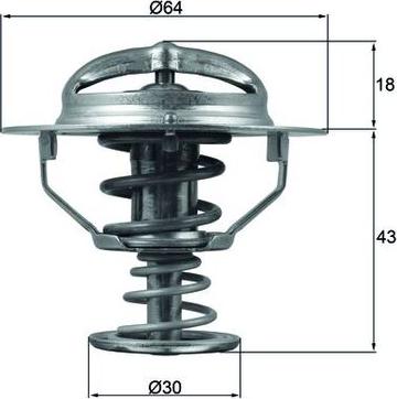MAHLE TX 114 82D - Термостат охлаждающей жидкости / корпус abcparts.ee