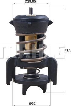 MAHLE TX 251 94D - Термостат охлаждающей жидкости / корпус abcparts.ee