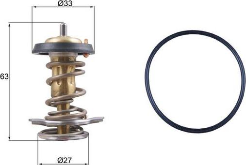 MAHLE TX 264 82D - Термостат охлаждающей жидкости / корпус abcparts.ee