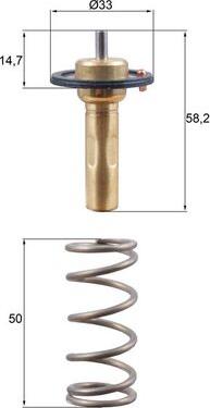 MAHLE TX 265 89D - Термостат охлаждающей жидкости / корпус abcparts.ee