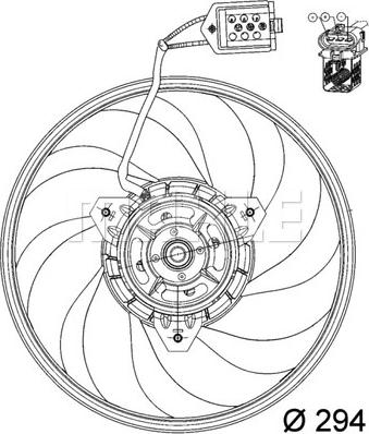 MAHLE ACF 22 000P - Вентилятор, конденсатор кондиционера abcparts.ee