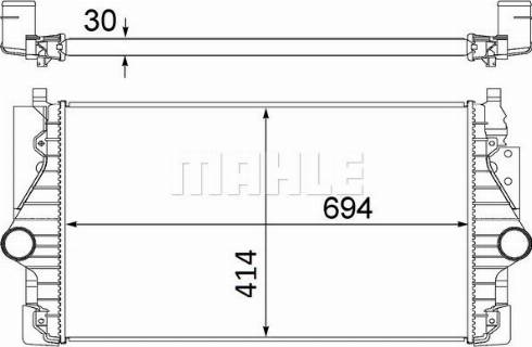 MAHLE CI 255 000S - Интеркулер, теплообменник турбины abcparts.ee