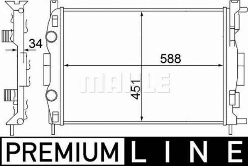 MAHLE CR 1509 000P - Радиатор, охлаждение двигателя abcparts.ee