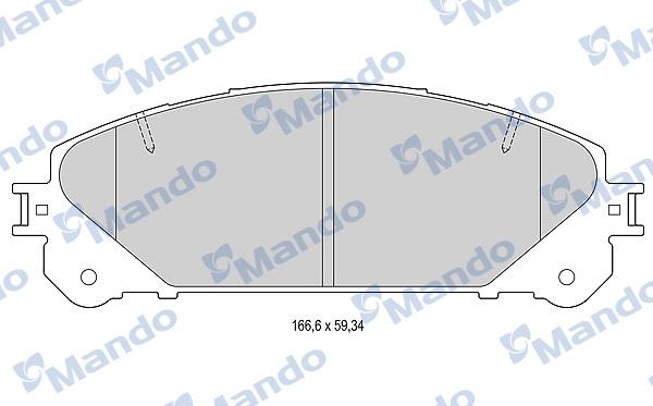 Mando MBF015886 - Тормозные колодки, дисковые, комплект abcparts.ee