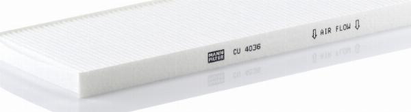 Mann-Filter CU 4036 - Фильтр воздуха в салоне abcparts.ee