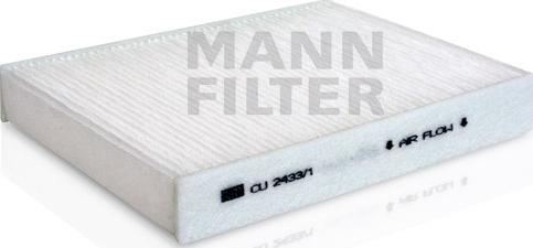 Mann-Filter CU 2433/1 - Фильтр воздуха в салоне abcparts.ee