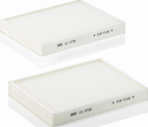 Mann-Filter CU 2736-2 - Фильтр воздуха в салоне abcparts.ee