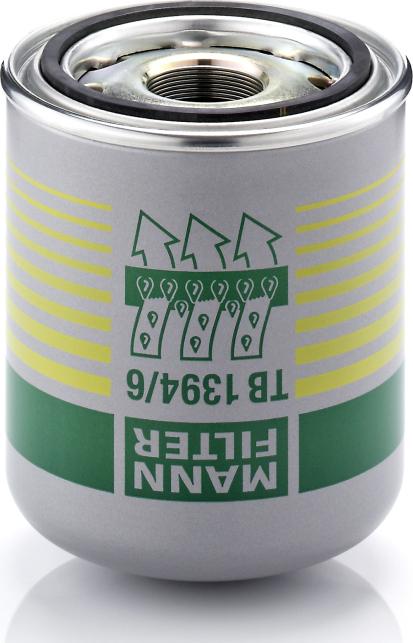 Mann-Filter TB 1394/6 x - Патрон осушителя воздуха, пневматическая система abcparts.ee