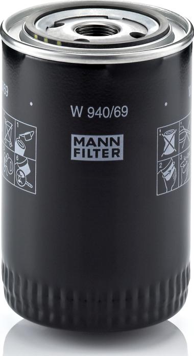 Mann-Filter W 940/69 - Масляный фильтр abcparts.ee