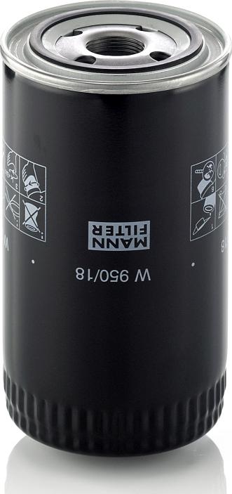 Mann-Filter W 950/18 - Масляный фильтр abcparts.ee