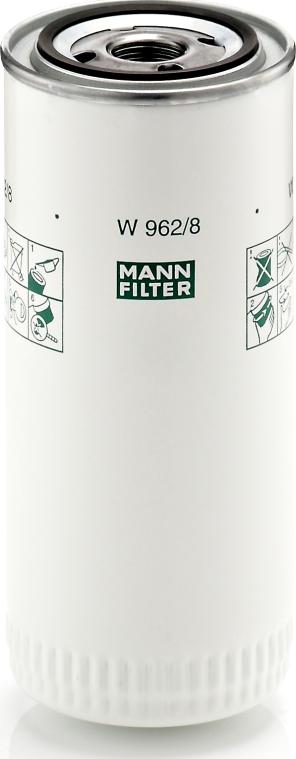 Mann-Filter W 962/8 - Масляный фильтр abcparts.ee