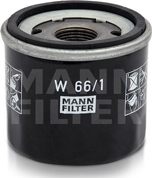 Mann-Filter W 66/1 - Масляный фильтр abcparts.ee