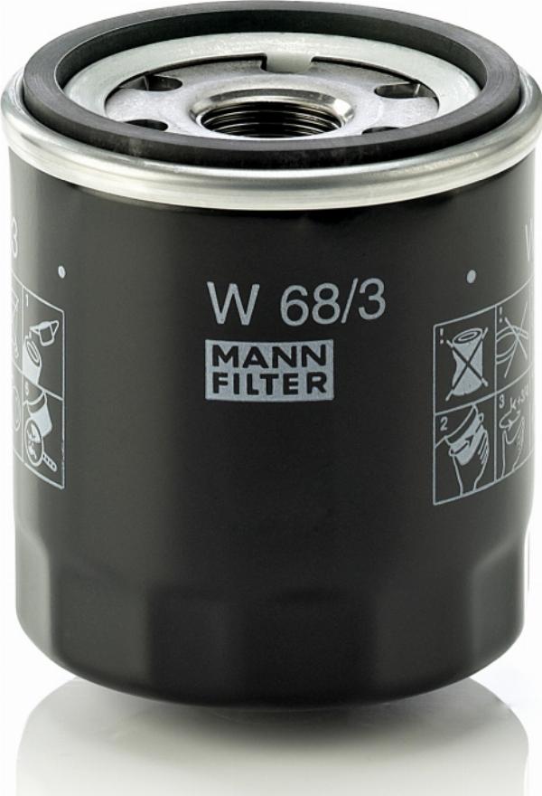 Mann-Filter W 68/3 - Масляный фильтр abcparts.ee