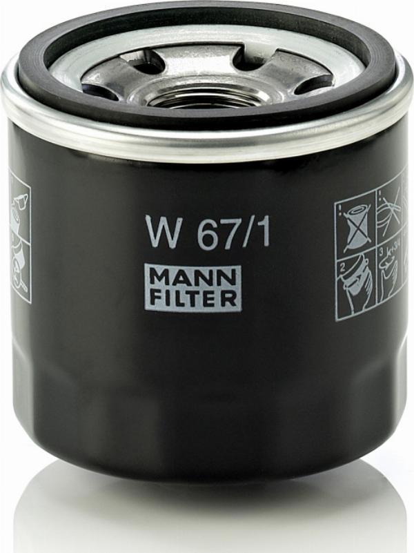 Mann-Filter W 67/1 - Масляный фильтр abcparts.ee