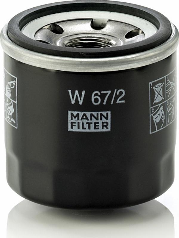 Mann-Filter W 67/2 - Масляный фильтр abcparts.ee