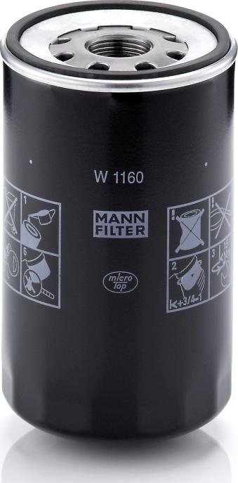 Mann-Filter W 1160 - Масляный фильтр abcparts.ee