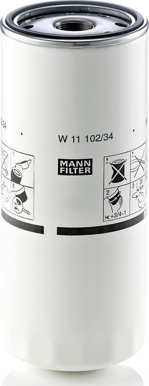 Mann-Filter W 11 102/34 - Масляный фильтр abcparts.ee