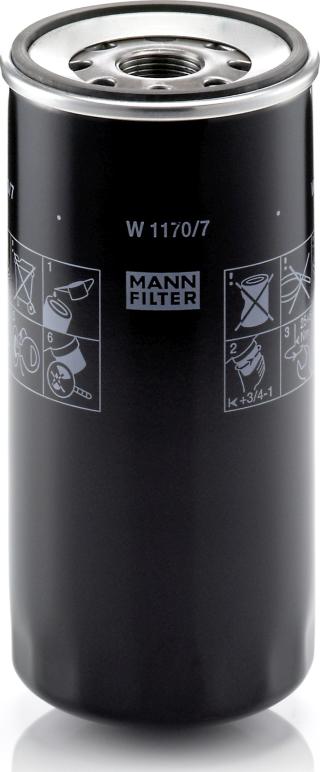 Mann-Filter W 1170/7 - Масляный фильтр abcparts.ee