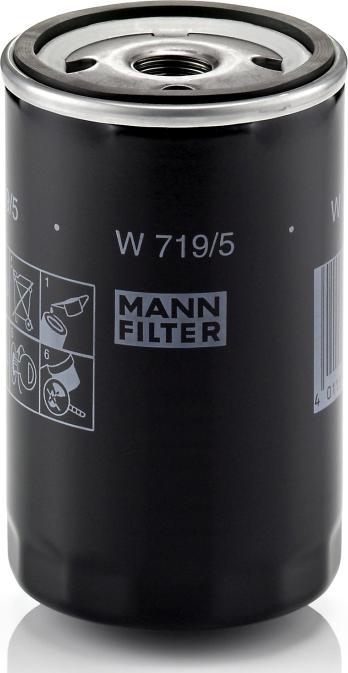 Mann-Filter W 719/5 - Масляный фильтр abcparts.ee