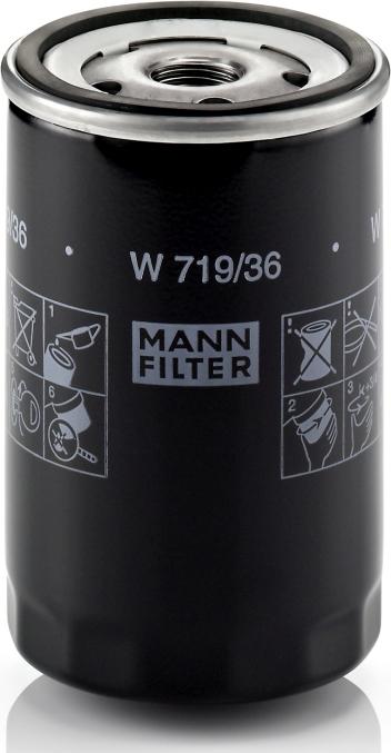 Mann-Filter W 719/36 - Масляный фильтр abcparts.ee
