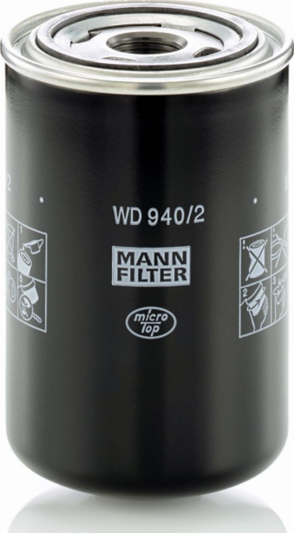 Mann-Filter WD 940/2 - Фильтр, система рабочей гидравлики abcparts.ee