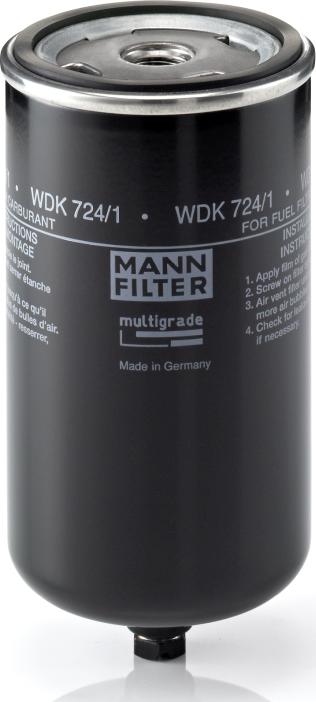 Mann-Filter WDK 724/1 - Топливный фильтр abcparts.ee
