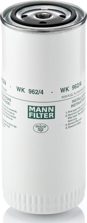 Mann-Filter WK 962/4 - Топливный фильтр abcparts.ee
