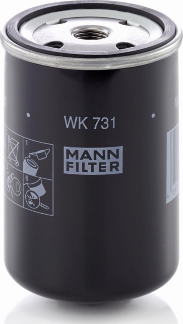 Mann-Filter WK 731 - Топливный фильтр abcparts.ee