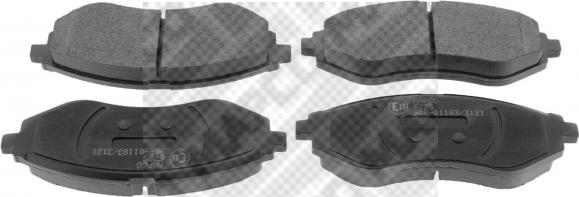 Mapco 6725 - Тормозные колодки, дисковые, комплект abcparts.ee