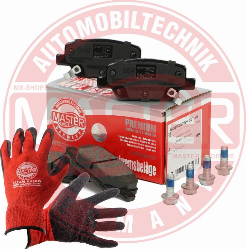 MASTER-SPORT 13046056772N-SET-MSP - Тормозные колодки, дисковые, комплект abcparts.ee