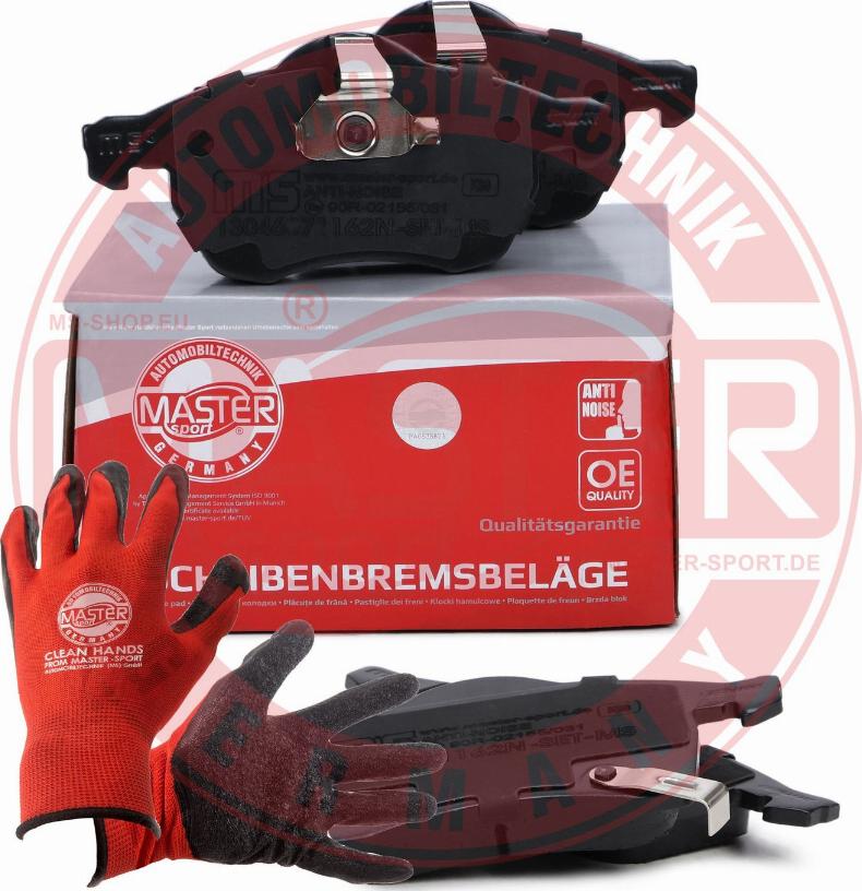MASTER-SPORT 13046071162N-SET-MSP - Тормозные колодки, дисковые, комплект abcparts.ee