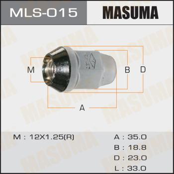 MASUMA MLS-015 - Гайка крепления колеса abcparts.ee
