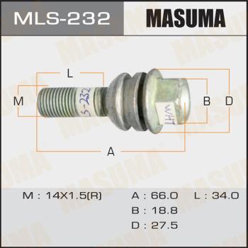 MASUMA MLS-232 - Болт крепления колеса abcparts.ee