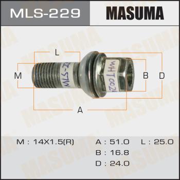 MASUMA MLS-229 - Болт крепления колеса abcparts.ee