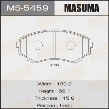 MASUMA MS-5459 - Комплект тормозных колодок, барабанные abcparts.ee