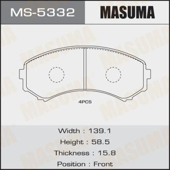 MASUMA MS-5332 - Комплект тормозных колодок, барабанные abcparts.ee