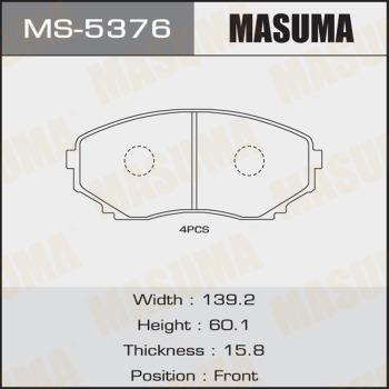 MASUMA MS-5376 - Комплект тормозных колодок, барабанные abcparts.ee