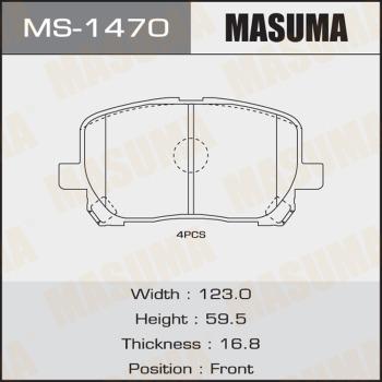 MASUMA MS-1470 - Комплект тормозных колодок, барабанные abcparts.ee