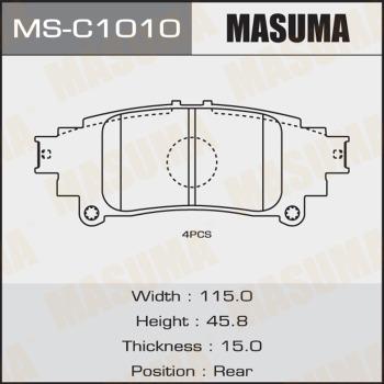 MASUMA MS-C1010 - Комплект тормозных колодок, барабанные abcparts.ee