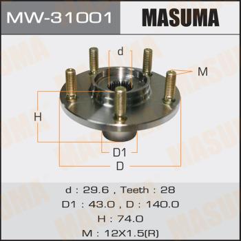 MASUMA MW-31001 - Ступица колеса, поворотный кулак abcparts.ee